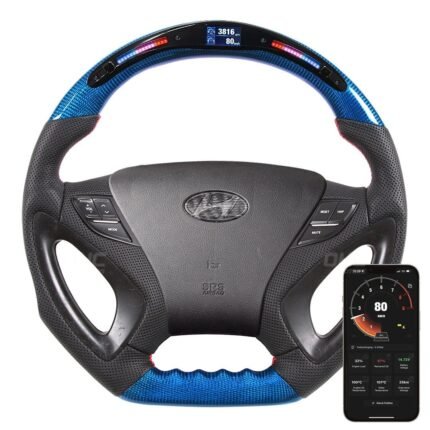 Customized Car Racing Sport Steering Wheels Fit for Hyundai Sonata Carbon Fiber Leather
