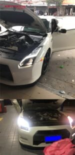 Car Styling Head Lamp for Nissan GT-R Headlights 2009-20 17 GTR LED Headlight DRL Angel Eye Hid Bi Xenon Auto Accessories - Image 4