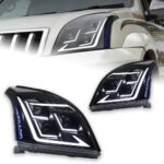 Car Styling Head Lamp for Toyota Prado Full LED Headlight Projector 3 Lens 2004-2009 Front Drl Signal Headlights