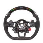 Auto Parts Round LED Steering Wheel for AUDI TT TTRS R8 RS RS4 RS5 RS6 RS7 S4 S5 S6 S7 S8 Carbon Fiber