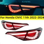 Auto Taillight For Honda CIVIC 11th Tail light 20 22-2024 Eagle Eye Styling LED Taillight Assembly Rear Brake Reverse Lights