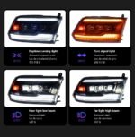 Car Styling Head Lamp for Dodge Ram Headlights 2009-20 18 Ram1500 2500 LED Headlight Projector 3 Lens - Image 2