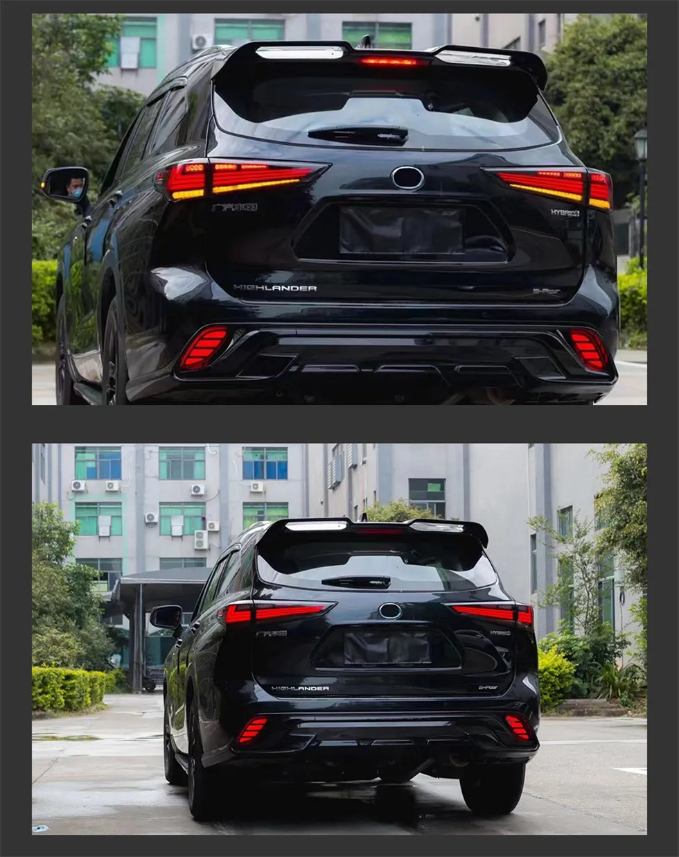 LED Rear Taillight For Highlander Kluger Taillights 20 22 Lexus Type Tail Light Signal Brake Stop Light Reverse Auto