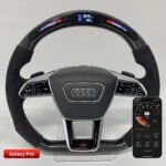 Auto Parts Steering Wheels for Audi A6 RS6 RS7 LED Racing Carbon Fiber Steering System - Image 4