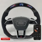 Auto Parts Steering Wheels for Audi A6 RS6 RS7 LED Racing Carbon Fiber Steering System - Image 9