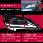 2 pcs car head lights part For Lexus ES350 2006-2012 LED Headlights ES240 ES300 DRL Turn Signal LED bulb - Image 6