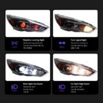 Ford Focus RS Styling 20 15-20 18 Red Evil-eye LED Street Light Front Light Dynamic Turn Signal LED Projector Lens - Image 4
