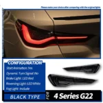 LED Auto Taillight Assembly For BMW G22 Taillight 20 20-2023 G82 M4 GTS 425i 430i Upgrade Dynamic Turn Signal Lamp - Image 6
