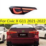Automotive Accessories Tail Lamp for Honda Civic LED Taillight 2021-2022 Civic X G11 Rear Fog Brake Turn Signal