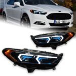 Headlight for Ford Fusion headlights 20 13-20 16 Mondeo Upgrade BMW Style LED Headlights Dynamic Signal Animation Lights