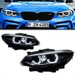 Headlight Assembly For BMW F22 2 Series Headlights LCI Angel Eye Styling LED Daytime Lights Dual Projector DRL Light