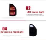 Car Taillight For Mitsubishi Pajero V73 Tail Light Assembly V77 Modified LED Turn Driving Light Rear Brake Reverse Light - Image 5