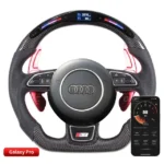 Steering Auto Carbon Fiber LED Performance Steering Wheel for Audi A6 A7 Accessories - Image 9