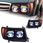 Toyota Land Cruiser Headlights 1998-2007 LC100 Head Lamps DRL Dynamic Turn Signal High Beam Projector