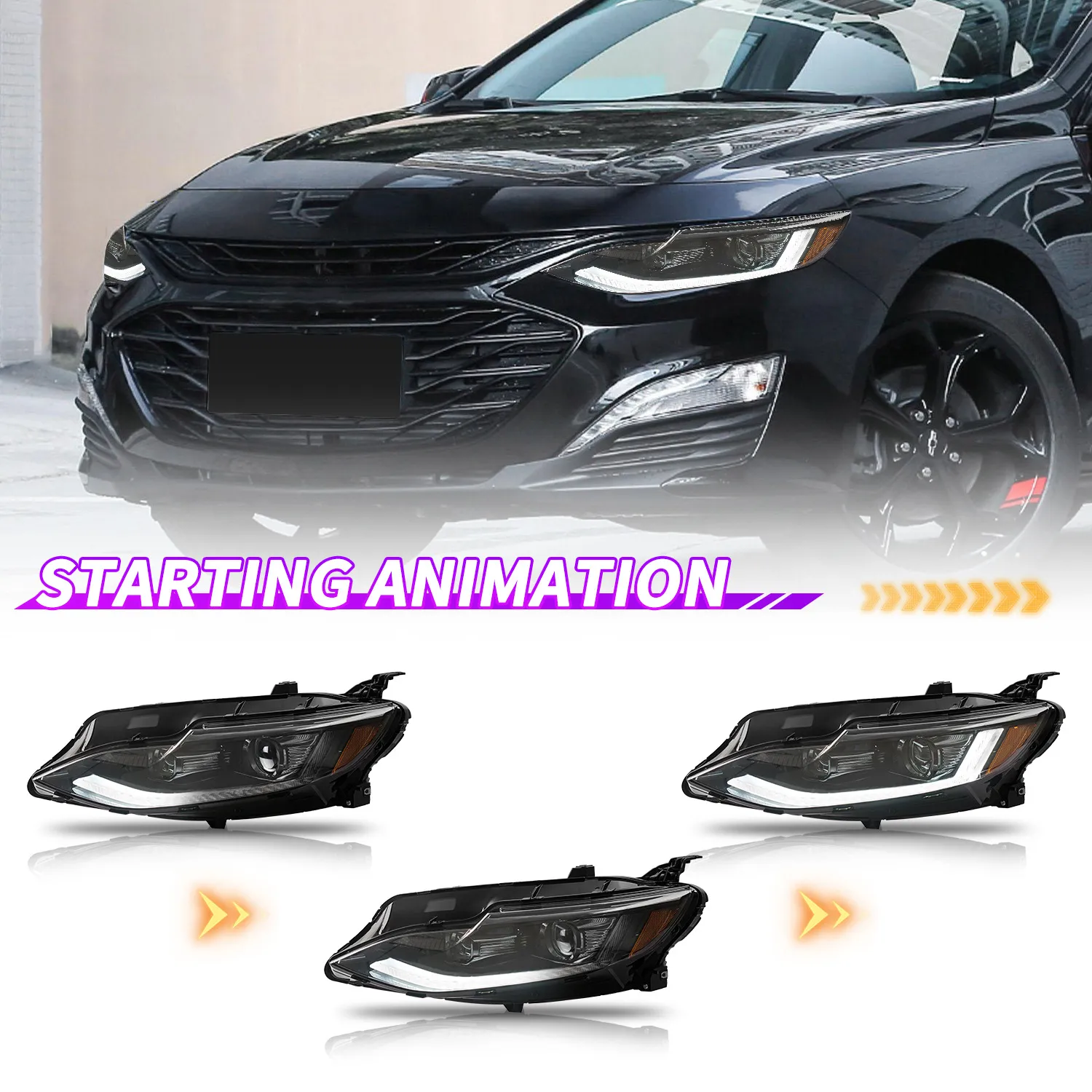 Headlight For Chevrolet Malibu XL 20 19-20 22 Upgrade DRL Dynamic Signal Lamp Head Lamp Front Light Assembly