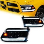Car Styling Head Lamp for Dodge Ram Headlights 2009-20 18 Ram1500 2500 LED Headlight Projector 3 Lens
