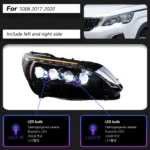 Auto Headlights for Peugeot 3008 5008 LED Headlight 20 17-20 20 Headlights 4008 5008 Car Front Daytime Light DRL Lamp - Image 7