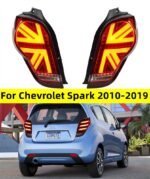 Car Taillight for Chevrolet Spark 2010-20 19 LED Brake Reverse Lights Dynamic Turn Signal Light Tail Lamp Assembly