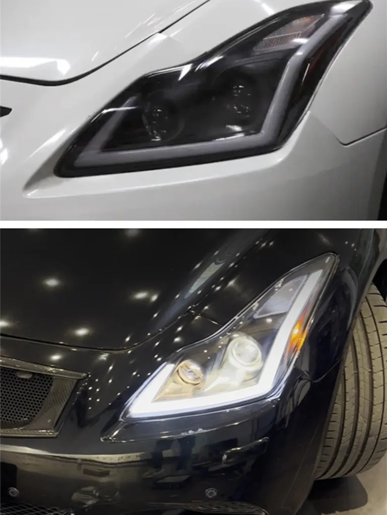 Car Light Assembly for Infiniti G25 G35 G37 LED Headlight 2006-2012 Q60 Angel Eye Front Lamp DRL Signal Lights