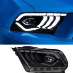 Auto Headlights LED Lens Front Lamp For Ford Mustang 2010-2014 Streamer Turn Signal Headlamp Assembly