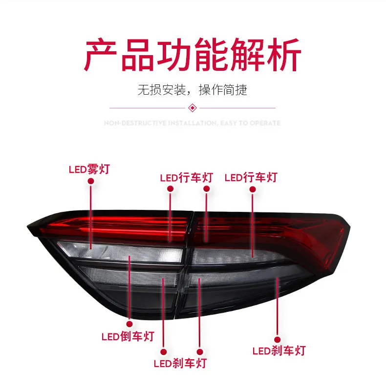 Car Tuning Tail Light for Maserati Levante 20 16-20 20 Taillight Assembly Upgrade New LED Running Lights Brake Lights