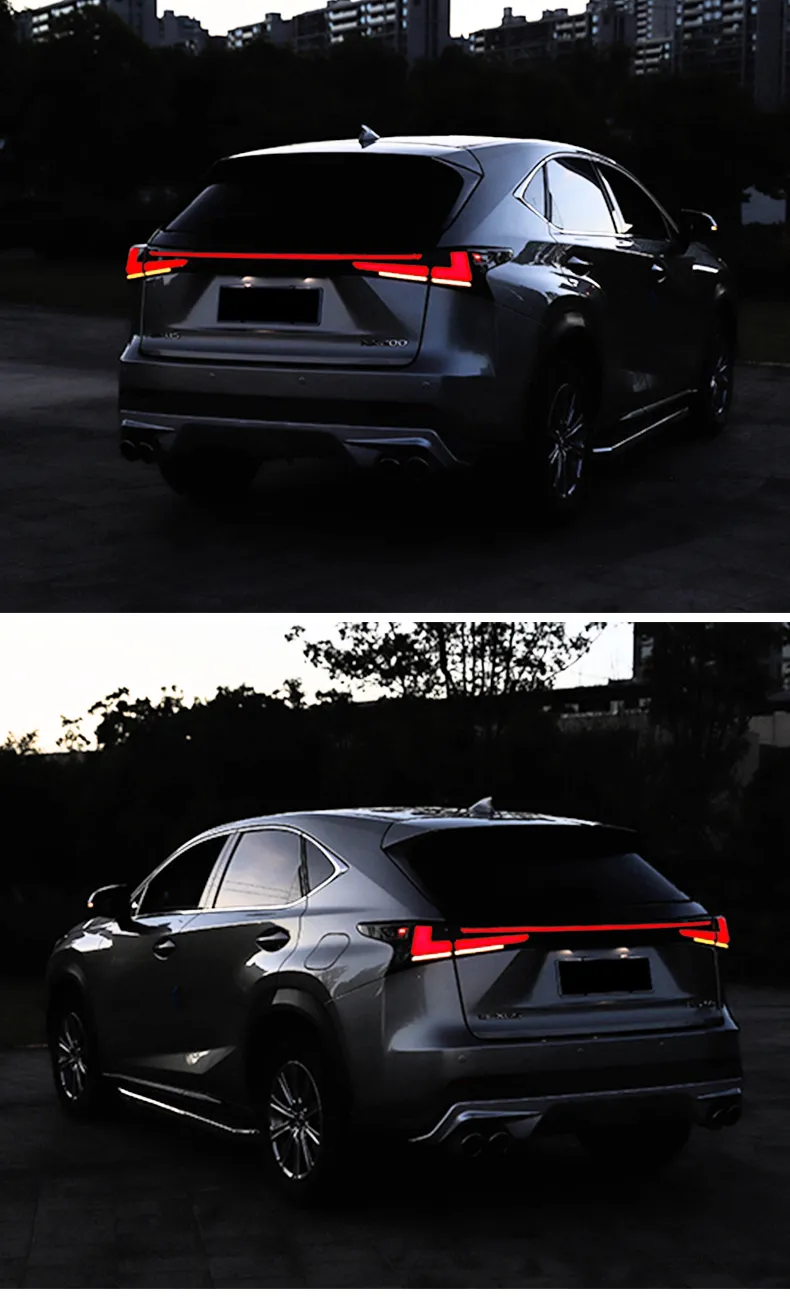 Car LED Rear Lights for Lexus NX200t 20 14-2021 NX300h NX200 NX300 Dynamic Turn Signal Rear Fog Brake Taillights