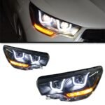 Headlight Assembly Citroen C4L Headlights 20 13-20 16 Upgrade LED Lens Headlight Daytime Running Light