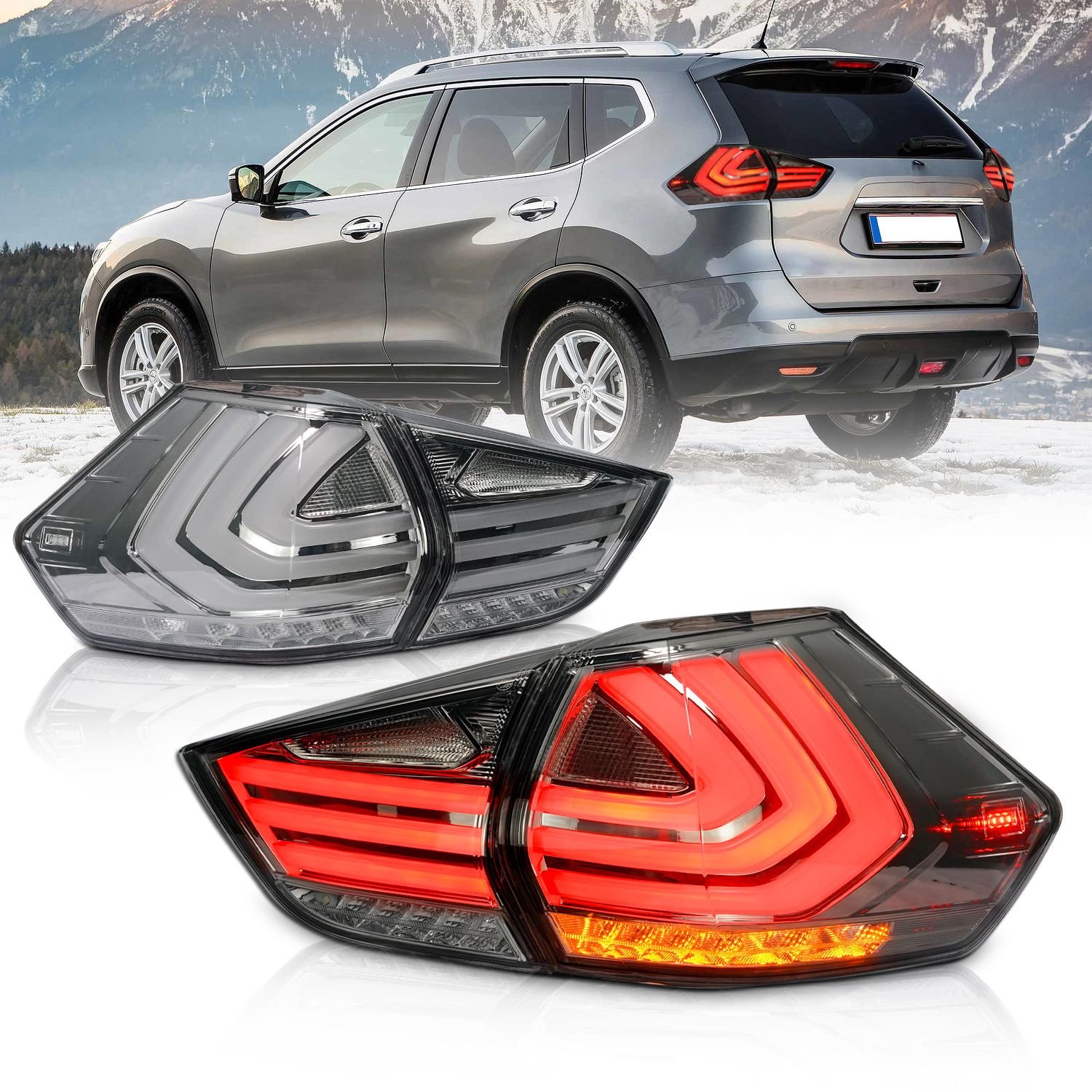 92899104-8a2c-4d0e-808b-d596ab1053c9 LED Rear Taillight For Nissan X-trail 20 14-20 19 Rear Running Lamp Brake Reverse Dynamic Turn Signal Tail Light - Image 1