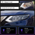 Headlight Assembly for Nissan X-Trail 20 17-20 20 LED Headlight Projector Lens Dynamic Turn Signal Angel Eye Lights - Image 6