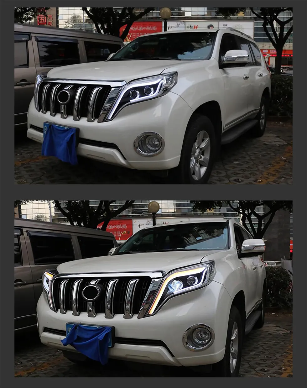LED Headlight for Toyota Prado 2014-20 17 Angel Eye DRL Daytime Running Light Turn Signal Headlamp Assembly