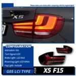 Auto Taillight for BMW X5 F15 LED Tail Light 20 14-20 18 F15 Rear Lamp Brake Signal Light Automotive Accessories - Image 6