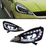 Headlight Assembly For Honda FIT Jazz 20 08-20 10 High Beam Signal Upgrade LED Daytime Running Light
