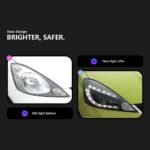 Headlight Assembly For Honda FIT Jazz 20 08-20 10 High Beam Signal Upgrade LED Daytime Running Light - Image 3