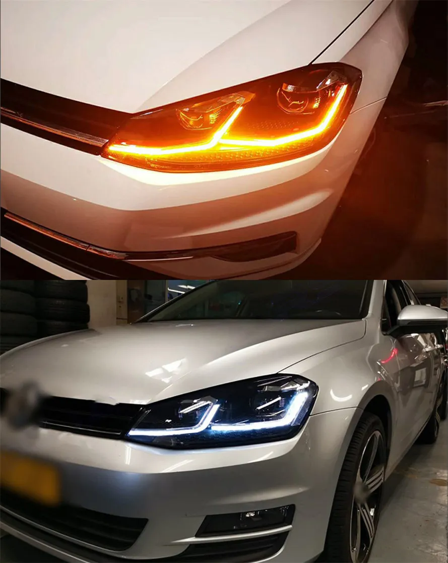 LED Headlight for VW Golf 7.5 20 13-20 20 Golf 7 Headlights DRL Hid Head Lamp Dynamic Signal Bi Xenon light