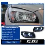 Head Lamp for BMW X1 LED Headlight 20 10-20 15 Headlights E84 DRL Turn Signal High Beam Angel Eye - Image 6
