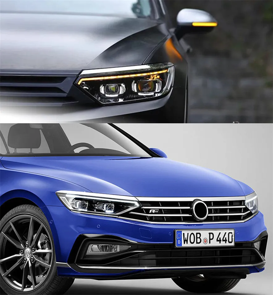 Car Styling Head Lamp for VW Passat B8 LED Headlight Projector Lens 20 15-20 19 Magotan Angel Eye Headlights DRL Automotive