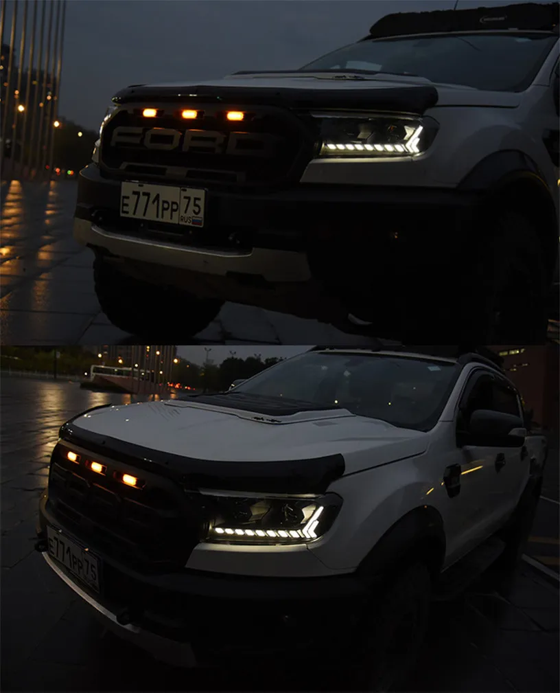 LED Headlight for Ford Ranger 20 16-20 20 High Beam Full LED Lens Headlights DRL Turn Signal Driving Headlamp