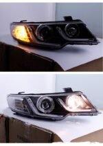 Car Styling Head Lights for KIA Forte 2009-2015 Forte Coupe Headlights LED Angel Eye Daylight Lens Xenon Lamp Signal Headlamp - Image 4