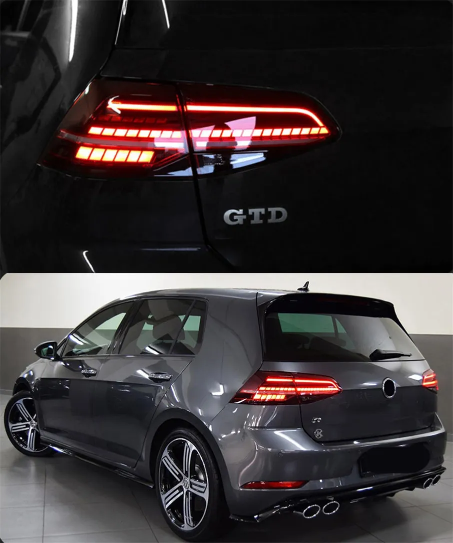 Outdoor Light Bulbs Taillights for VW Golf 7 LED Tail Light 20 13-20 19 Golf 7.5 MK7 Rear Stop DRL Animation Brake Lights