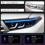 For Toyota 2012-2014 Highlander LED Headlight Kluger LED DRL Moving Turn Signal Front Light Assembly - Image 6