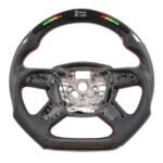 LED Racing Steering Wheel compatible for Audi A6 A8 Carbon Fiber Customized Driving Wheel