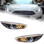 Car Headlights For Ford focus 20 15-20 17 DRL Moving Turn Signal All LED Len Projector Head Lamp Assembly