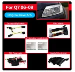 Auto Goods Head Lights for Audi Q7 2006-20 15 LED Headlight Projector Lens DRL Daytime Running Headlights Replacement - Image 7