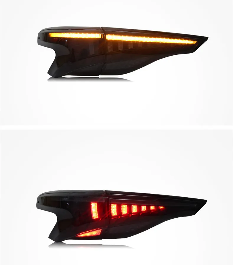 Car Styling Through Taillight For Toyota SIENNA 20 22 LED Brake Reversing Highlight Dragon Scale LED Streamer Turn Signal