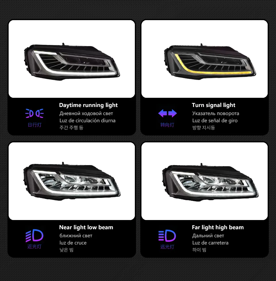 Car Headlight for Audi A8 Headlights 2011-20 17 A8L LED Head Lamp DRL Head Lamp Front light Assembly