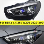 Headlight All LED For BENZ C Class W206 20 22-2024 LED Daytime Light High Configuration Signal Headlights Assembly