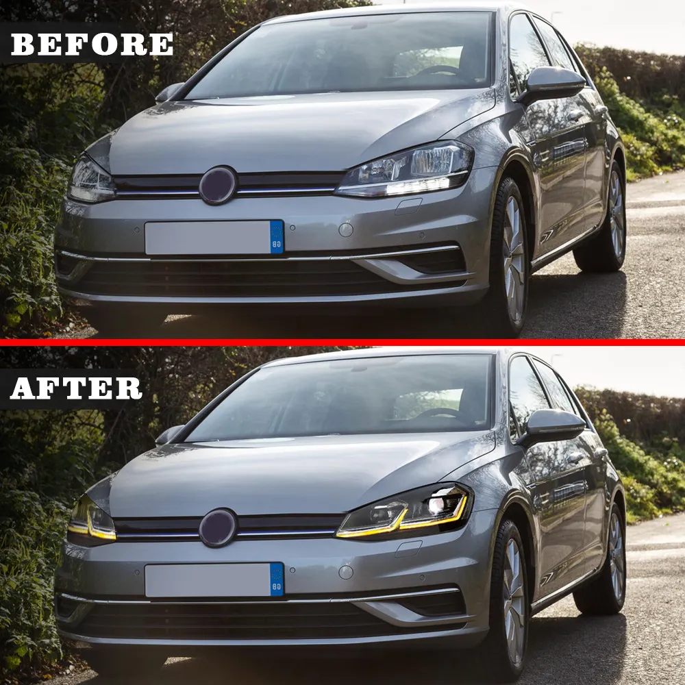 Car Front Headlight For VW Golf 7 20 14-20 17 LED Head Lamp Styling Dynamic Turn Signal Lens Automotive Accessories