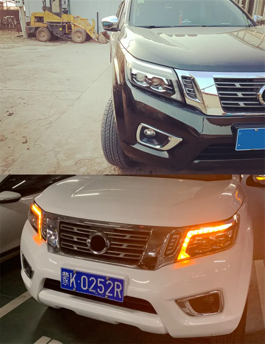 Auto Car Head Light Parts For Navara NP300 20 17-2021 Modified LED Lamps Headlights Daytime Running Lights