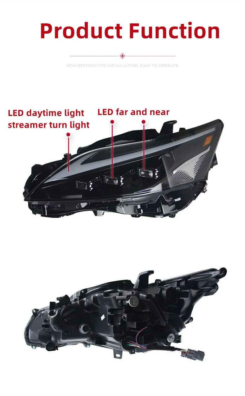 LED headlight for Lexus CT200 2012-20 17 Front Head Lights Replacement Full LED Headlight Day Running Lights