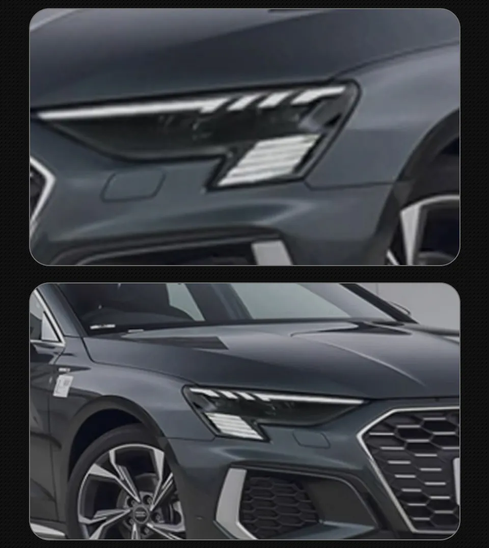 LED Headlight for Audi A3 20 21-2024 S3 A3L DRL Turn Signal High Beam Angel Eye Daytime Front Lights